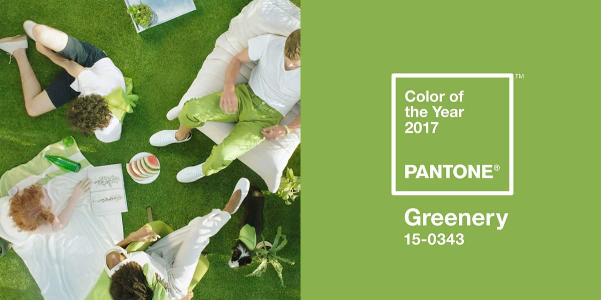 2017年:PANTONE 15–0343 Greenery