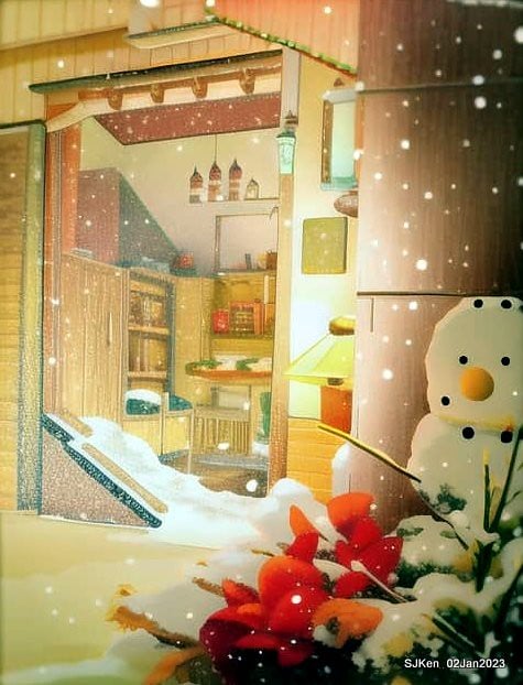 AI painting artwork creation --- Happy New Year 2023 Fireworks show(小女孩的奇幻焰火秀幸福之旅!), Taipei, Taiwan, SJKen, Jan 2, 2023.