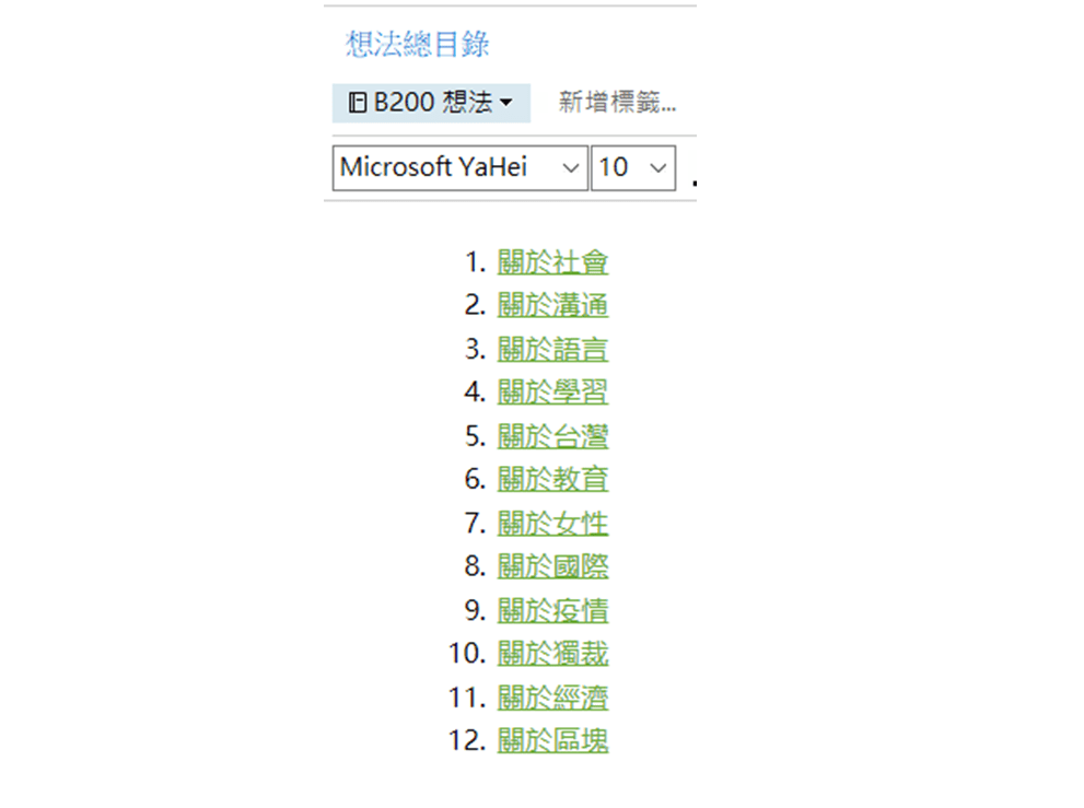 我的主題總目錄筆記