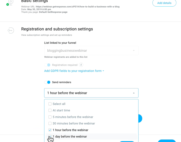 getresponse webinar教學9