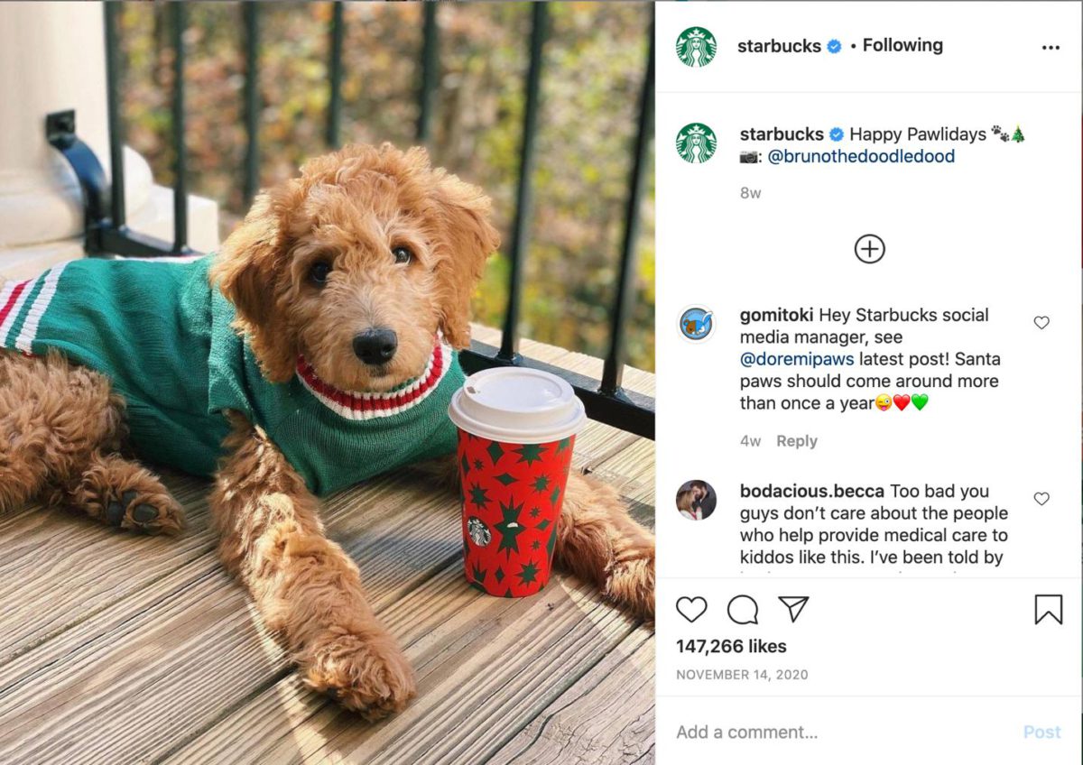 多多使用用戶生成內容(UGC) (圖片來源:Starbucks)