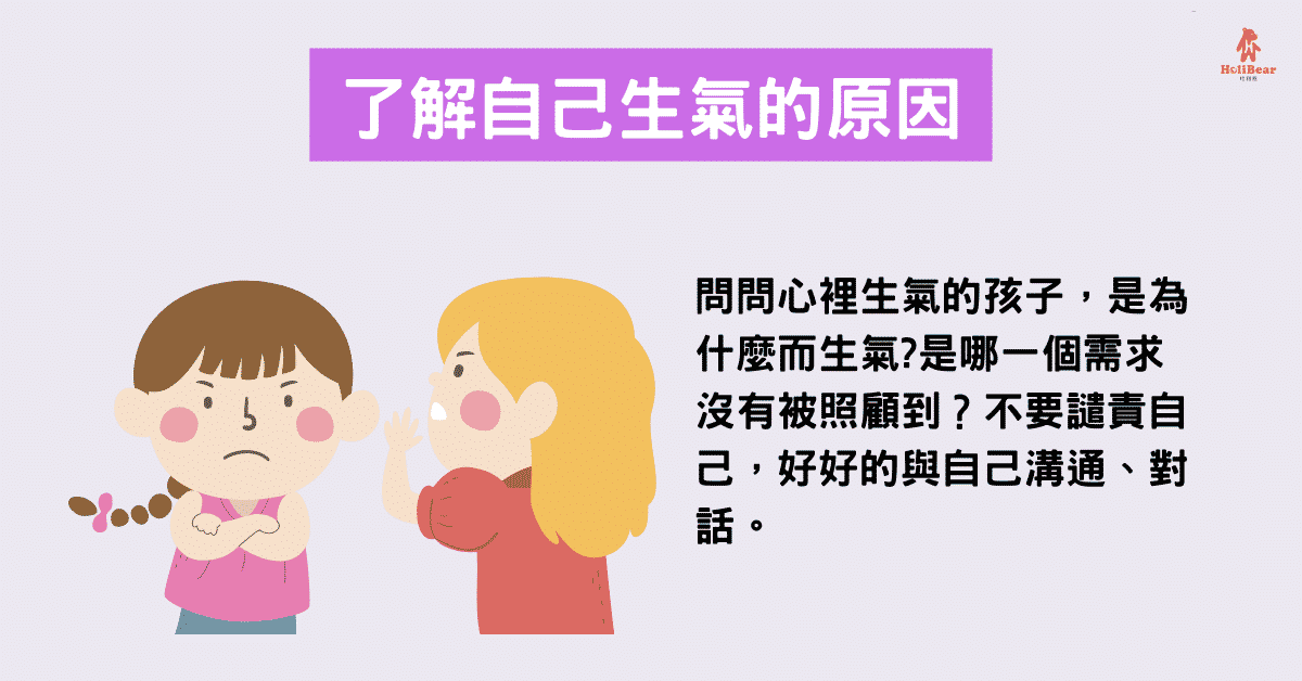 問問心裡生氣的孩子,是為什麼而生氣?是哪一個需求沒有被照顧到?不要譴責自己,好好的與自己溝通、對話