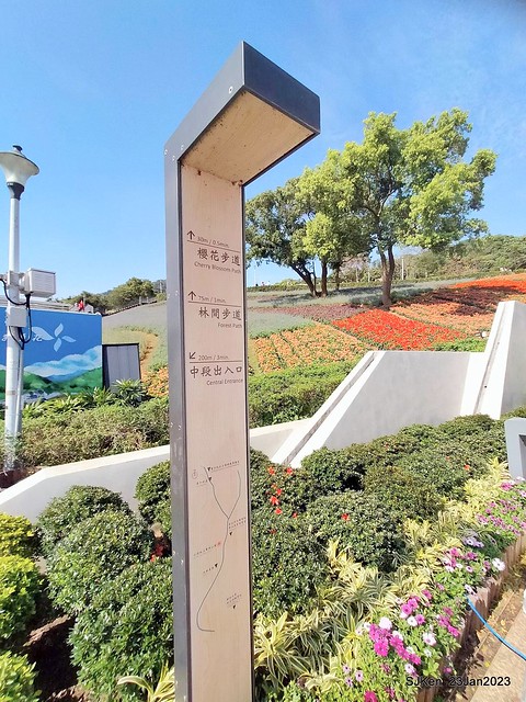 「北投社三層崎花海公園」(Ki-Pataw Shan-Tseng-Chi Park)與北投公園，SJKen , Taipei, Taiwan, Jan 23, 2023.
