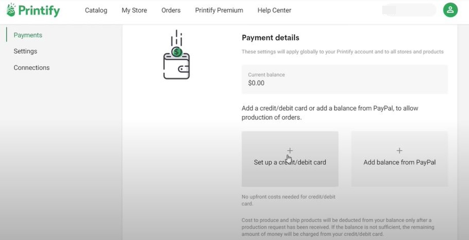 printify payment