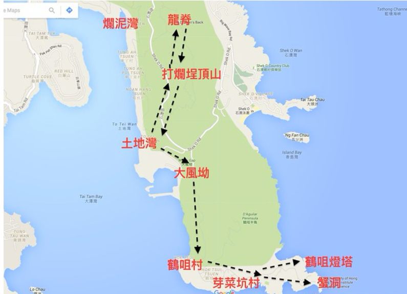 鶴咀半島平面地圖